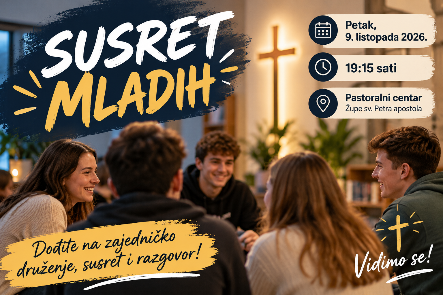 Susret mladih – petak, 9. listopada 2026. u 19:15 sati
